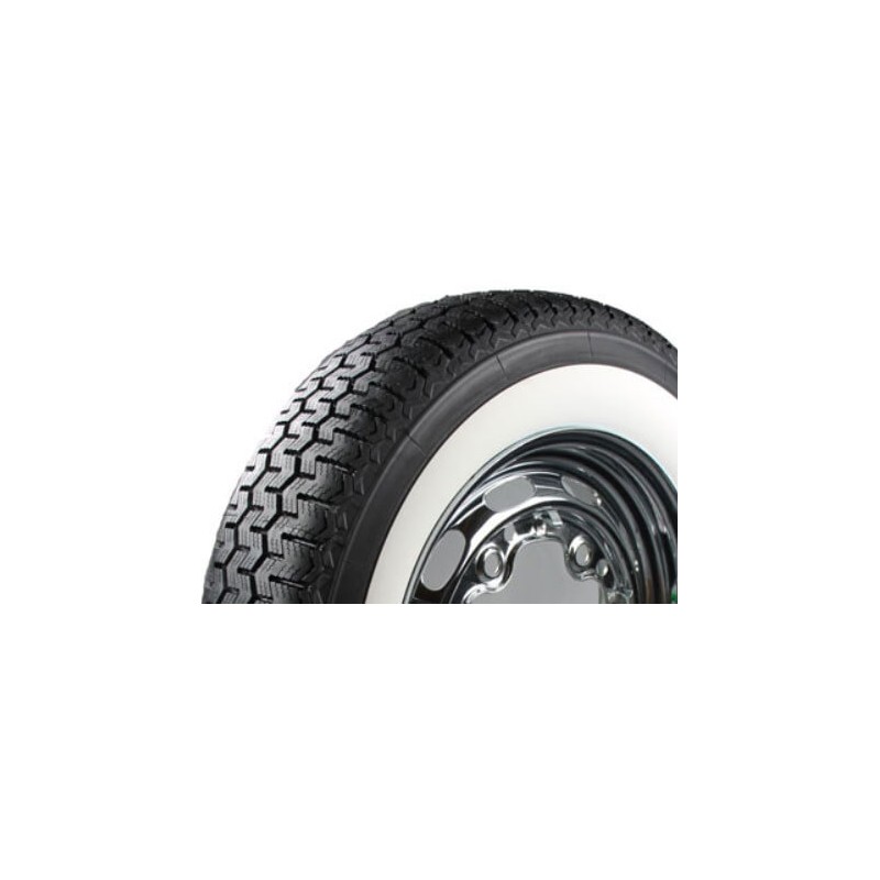 145R15 (145SR15) 78S TL MICHELIN XZX FLANC BLANC 40 MM